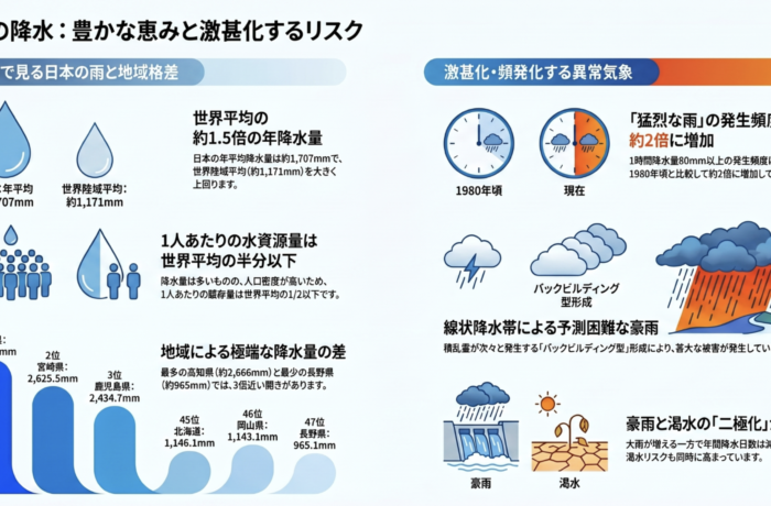 【日本の降水】豊かな恵みと激甚化するリスク