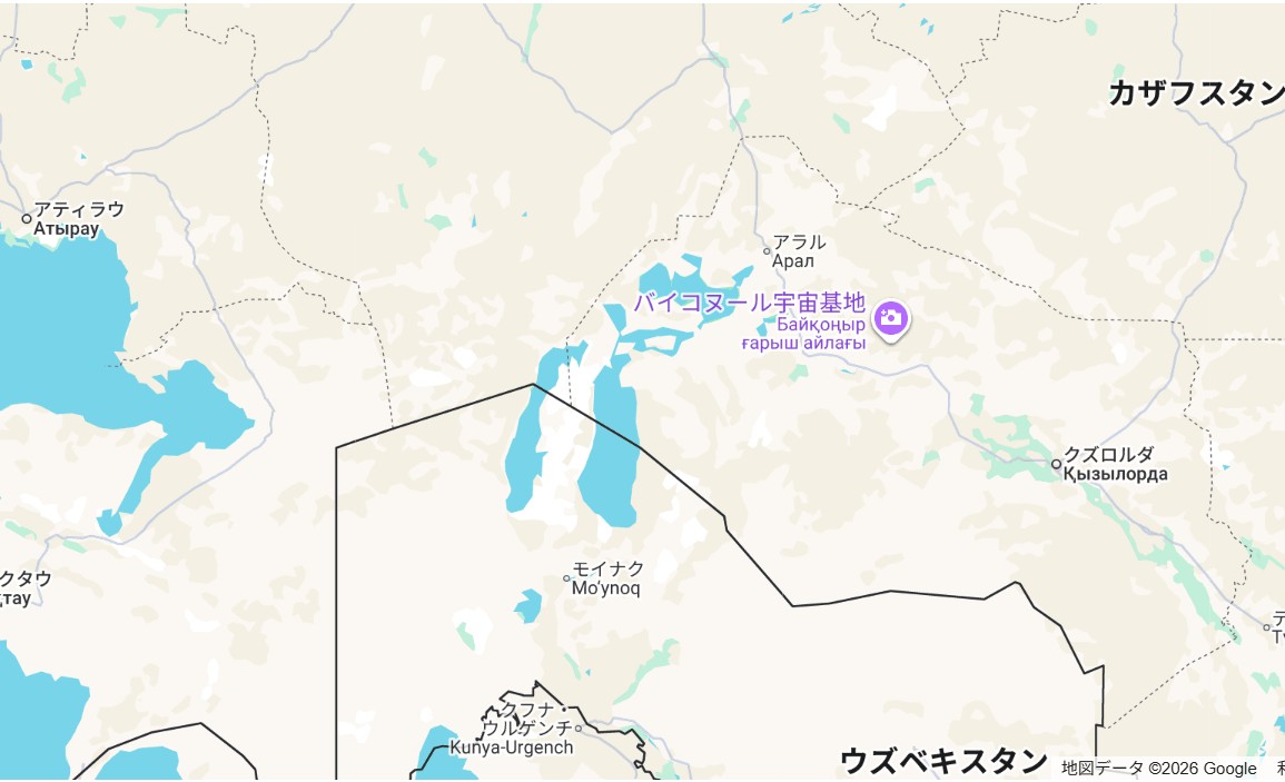 アラル海の地図