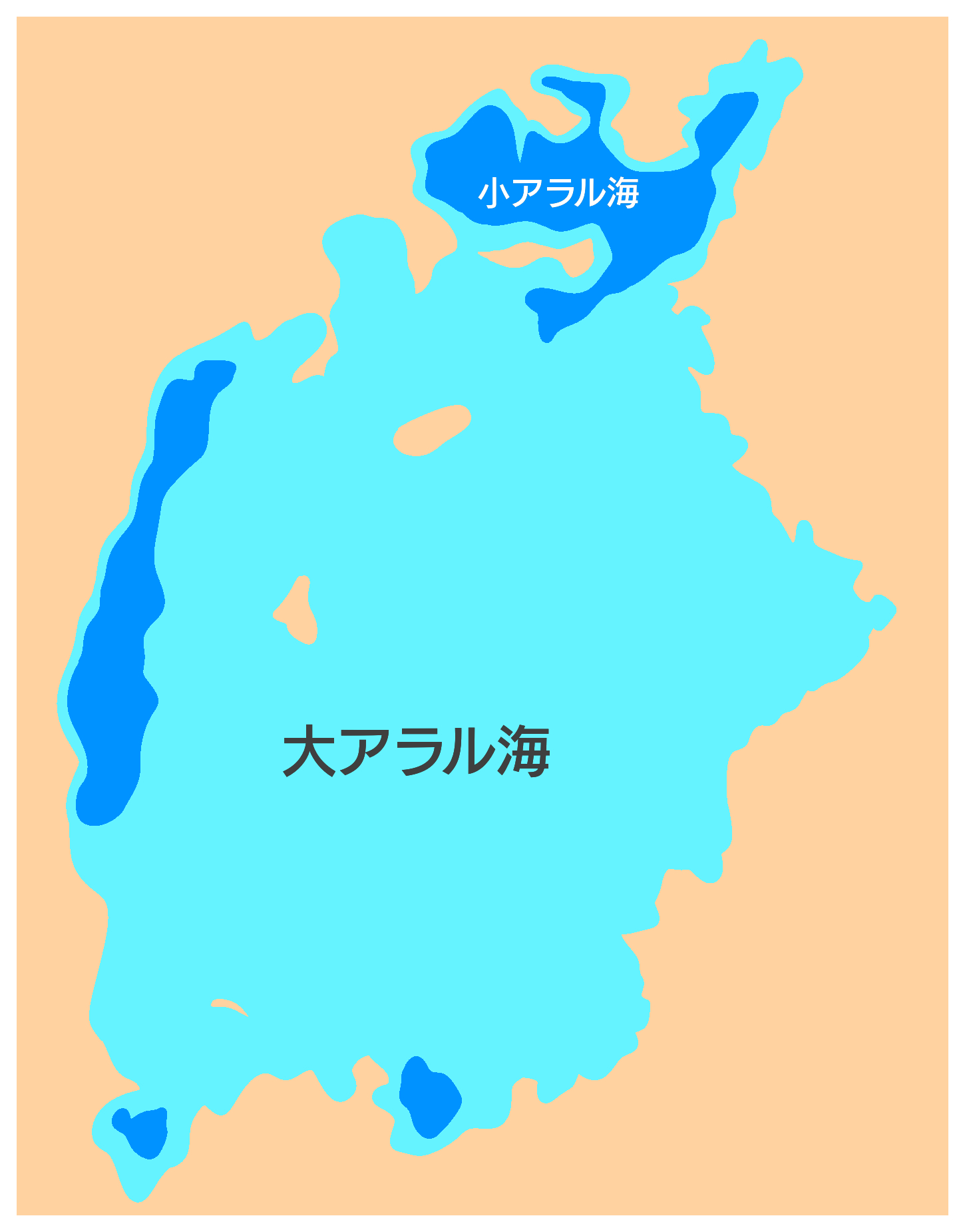 大アラル海から小アラル海へ